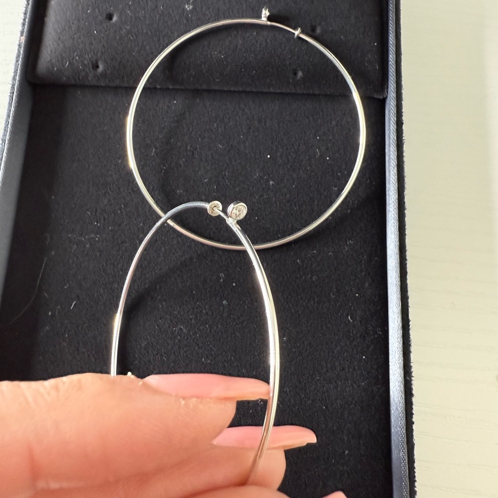 Tiffany Elsa Peretti Sterling Silver Large Hoops